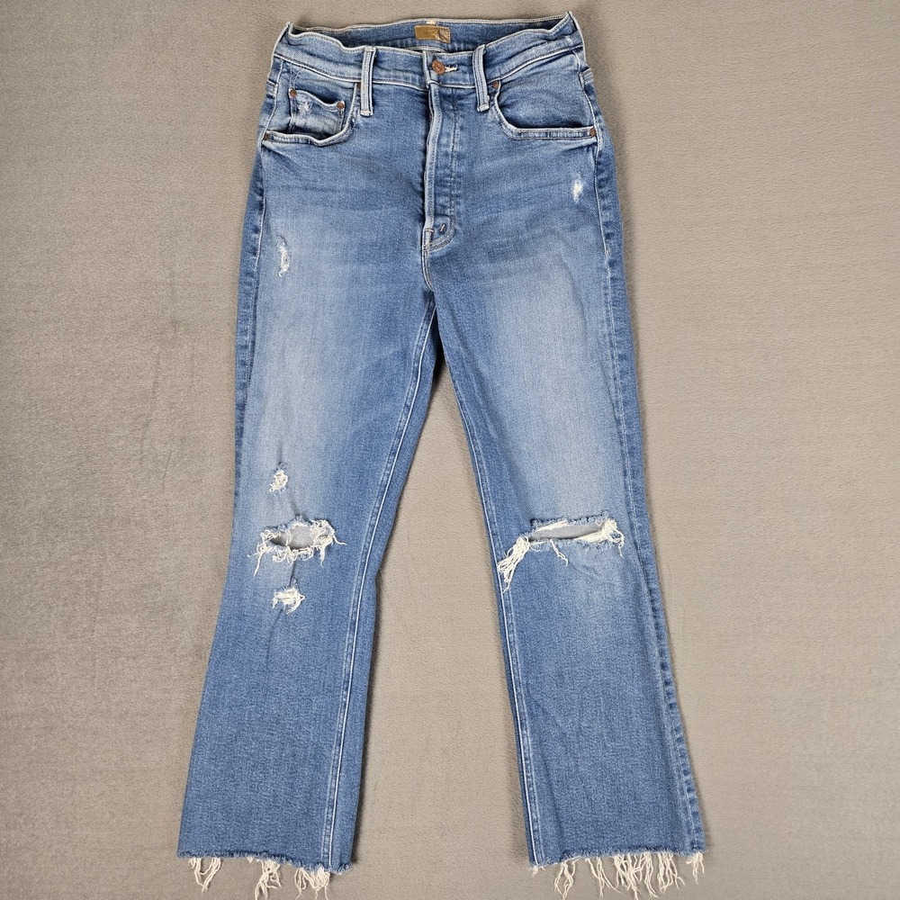 MOTHER The Tripper Ankle Fray Jeans Women 26‎ Distressed Play Like A Pirate Wash